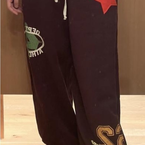 Urban Outfitters Brown Joggers with Red Star - Picture 1 of 8